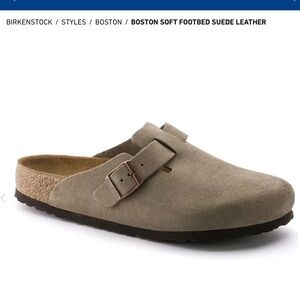 NWT ✨ Birkenstock Boston Taupe Suede Soft Footbed Clog Regular Fit EU Size 45